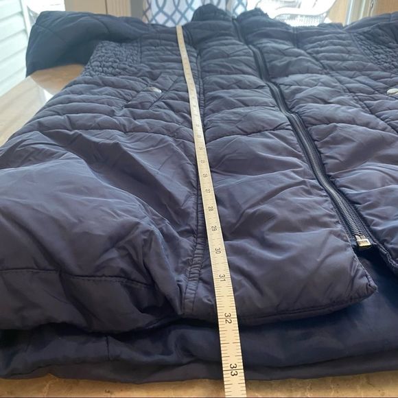 Cleo Women’s winter quilted puffer jacket mid length blue size medium - Picture 12 of 12